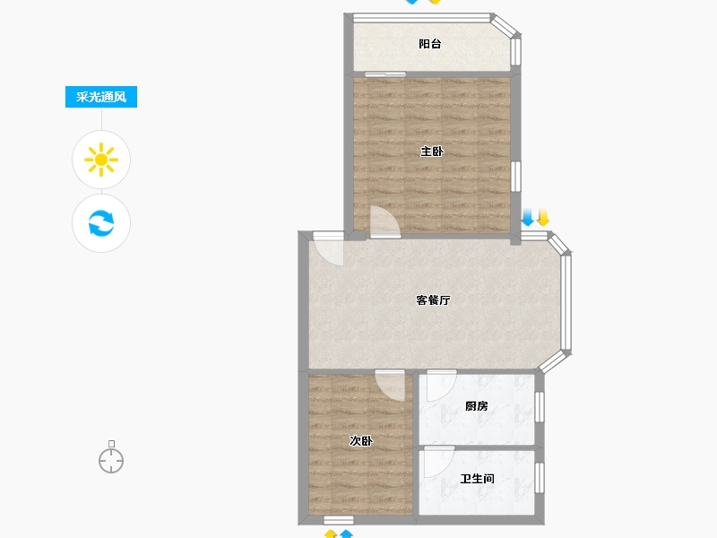 广东省-广州市-商业大道-66.52-户型库-采光通风