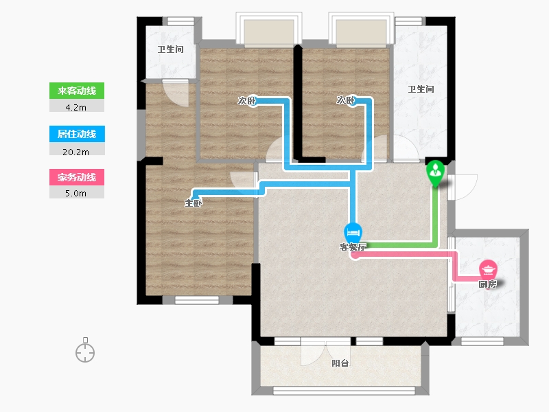 湖北省-咸宁市-兴旺学府-87.43-户型库-动静线