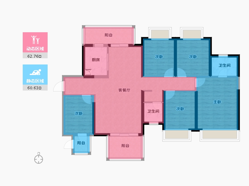 广西壮族自治区-南宁市-华润万象华府-109.18-户型库-动静分区