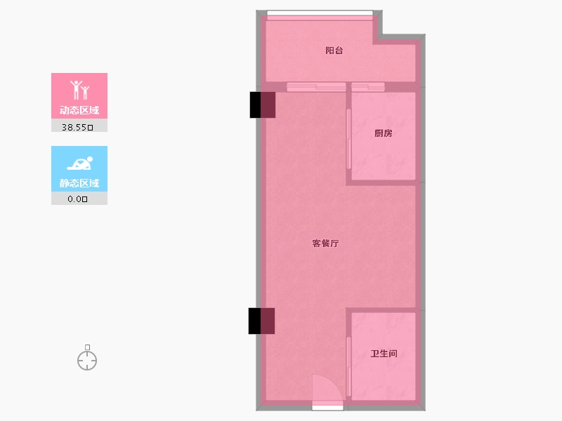 四川省-成都市-三嘉御山1号楼51m²-34.26-户型库-动静分区