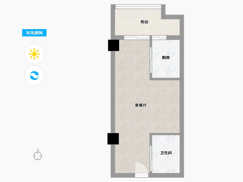 四川省-成都市-三嘉御山1号楼51m²-34.26-户型库-采光通风