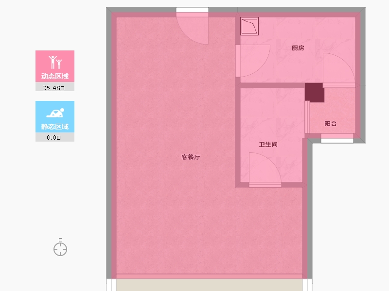 四川省-成都市-南城星汇44平米户型44m²-31.50-户型库-动静分区