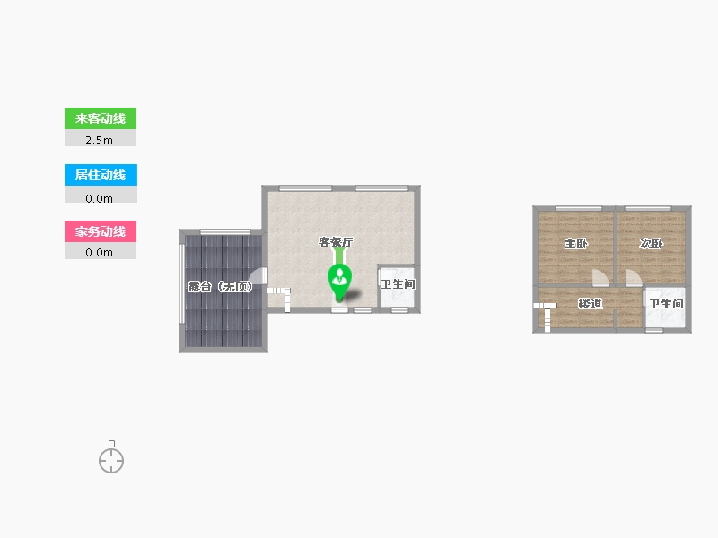 四川省-成都市-仁恒溪云居E1户型92m²-89.64-户型库-动静线