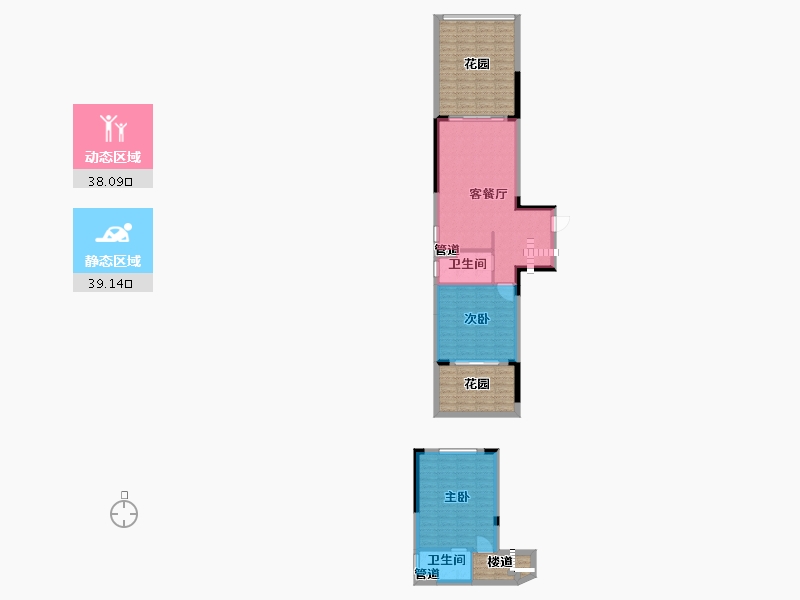 四川省-成都市-仁恒溪云居E2户型92m²-101.64-户型库-动静分区