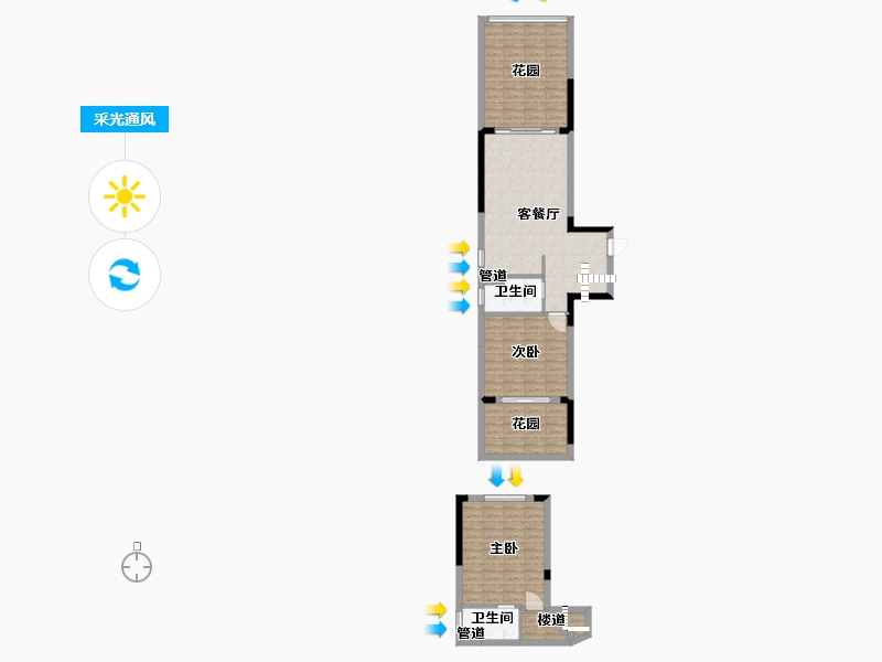 四川省-成都市-仁恒溪云居E2户型92m²-101.64-户型库-采光通风