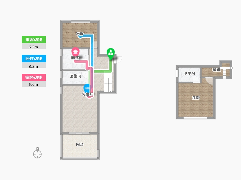 四川省-成都市-仁恒溪云居E3户型96m²-82.00-户型库-动静线