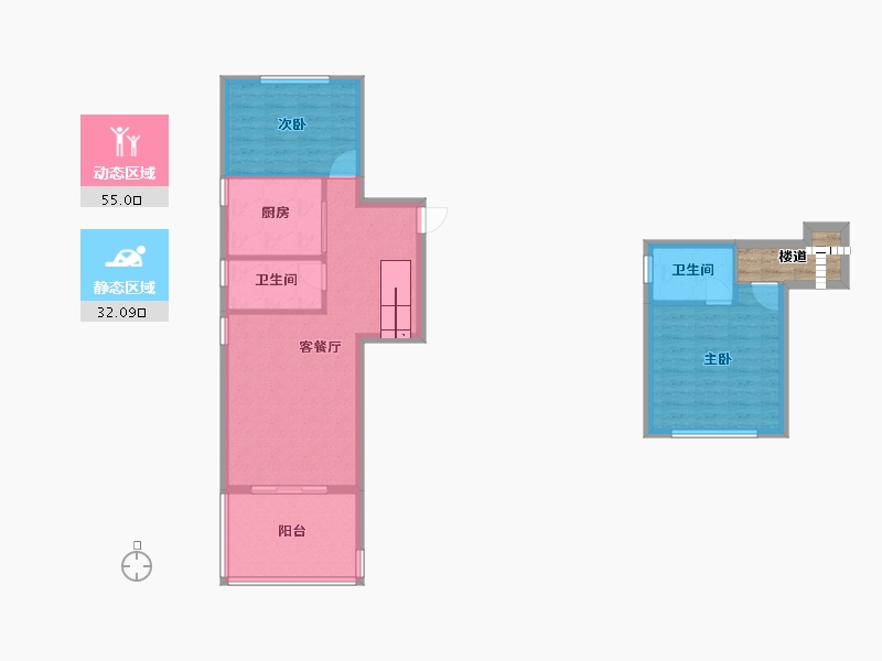 四川省-成都市-仁恒溪云居E3户型96m²-82.00-户型库-动静分区