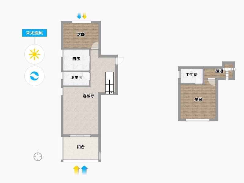 四川省-成都市-仁恒溪云居E3户型96m²-82.00-户型库-采光通风