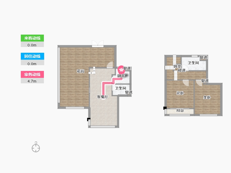 四川省-成都市-仁恒溪云居E4户型89m²-104.74-户型库-动静线