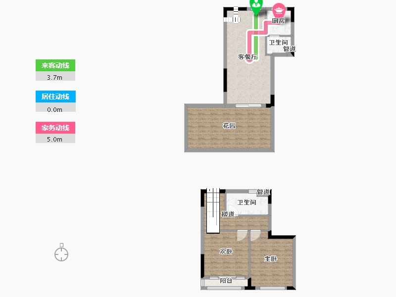 四川省-成都市-仁恒溪云居E4户型89m²-89.54-户型库-动静线