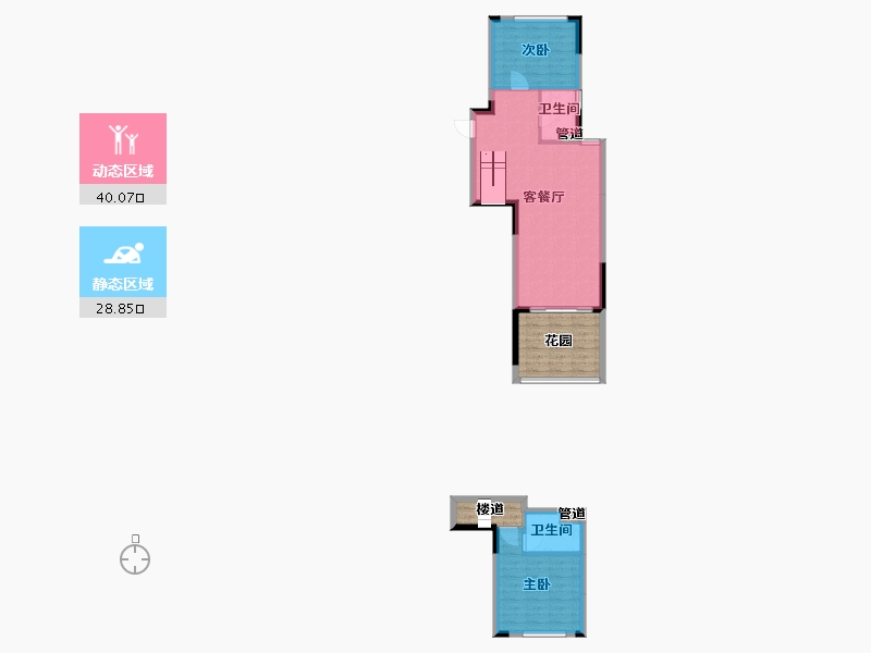 四川省-成都市-仁恒溪云居E7户型88m²-75.45-户型库-动静分区