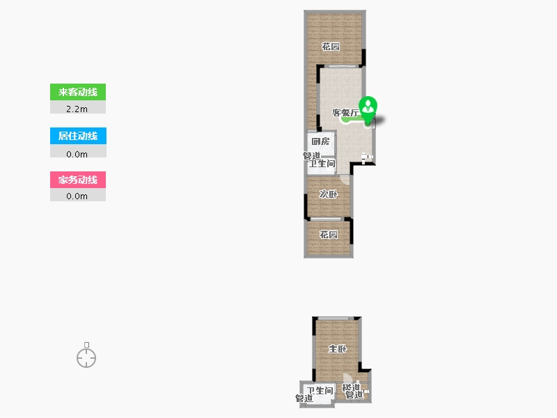 四川省-成都市-仁恒溪云居E6户型96m²-105.00-户型库-动静线