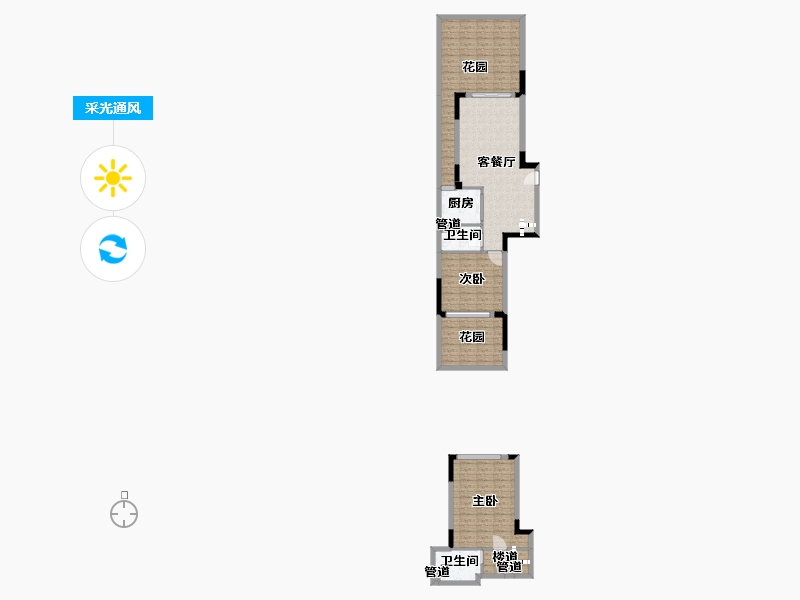 四川省-成都市-仁恒溪云居E6户型96m²-105.00-户型库-采光通风