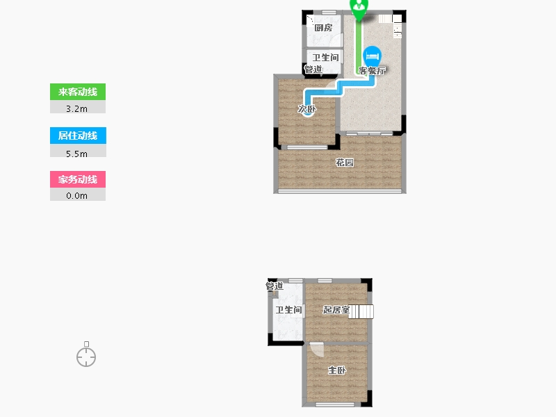 四川省-成都市-仁恒溪云居E8户型88m²-83.65-户型库-动静线