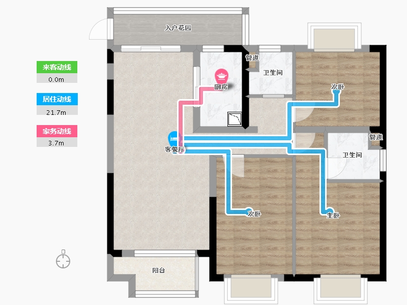 四川省-成都市-远洋栖棠1号楼,2号楼117m²-82.98-户型库-动静线