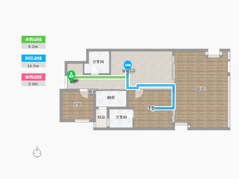 四川省-成都市-中国青城国际颐养中心(1,2,3,6,7,8)号楼86m²-108.19-户型库-动静线