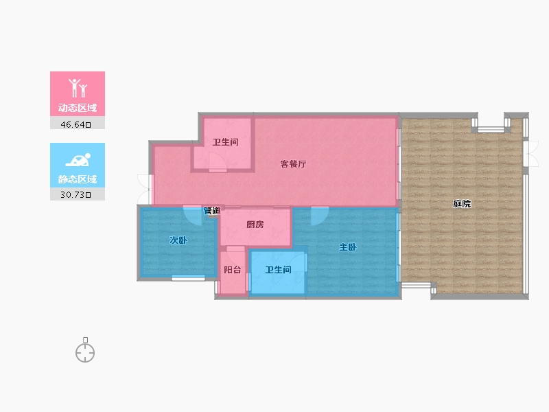 四川省-成都市-中国青城国际颐养中心(1,2,3,6,7,8)号楼86m²-108.19-户型库-动静分区