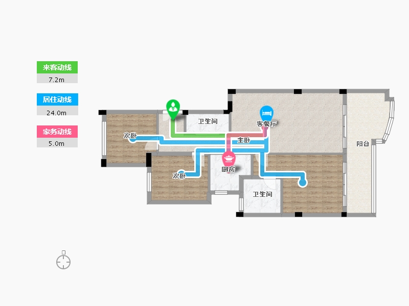 四川省-成都市-中国青城国际颐养中心(1,2,3,6,7,8)号楼112m²-96.91-户型库-动静线