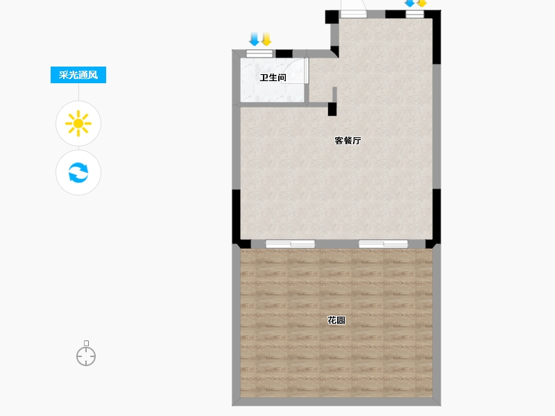 四川省-成都市-绿地无舍青城63幢46m²-63.10-户型库-采光通风