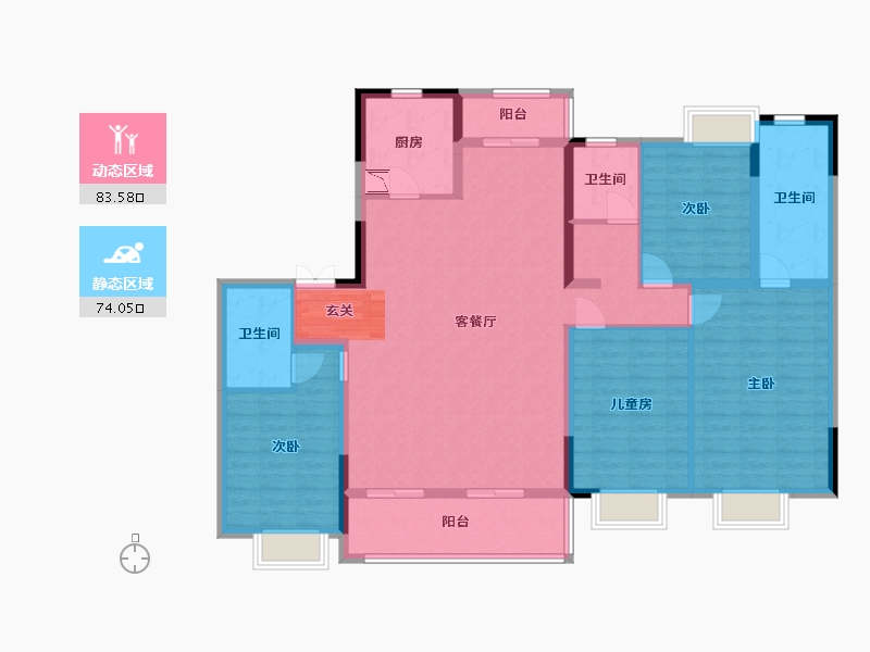 江西省-吉安市-正荣阳光城・文澜府-142.00-户型库-动静分区