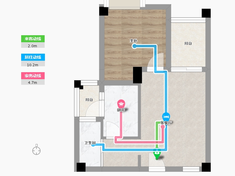 四川省-成都市-青城上院(10,11,,14,15,16)栋53m²-37.82-户型库-动静线