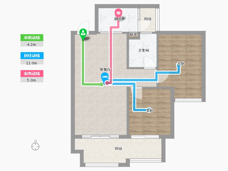 四川省-成都市-融创文旅城A１-９-(１,４)号楼8２m²-67.30-户型库-动静线