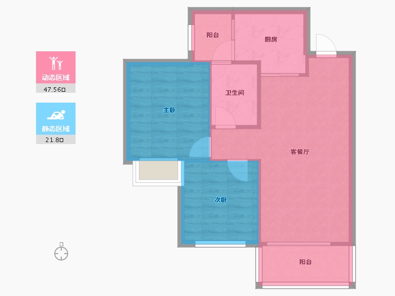 四川省-成都市-融创文旅城A2-6-(8,9,10,11)号楼81m²-62.98-户型库-动静分区