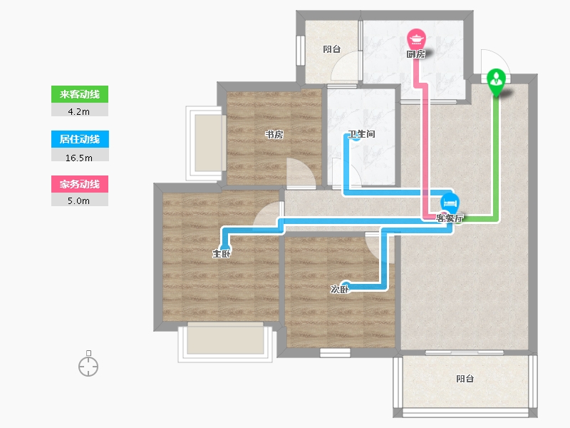 四川省-成都市-融创文旅城A2-6-(8,9,10,11)号楼92m²-71.44-户型库-动静线