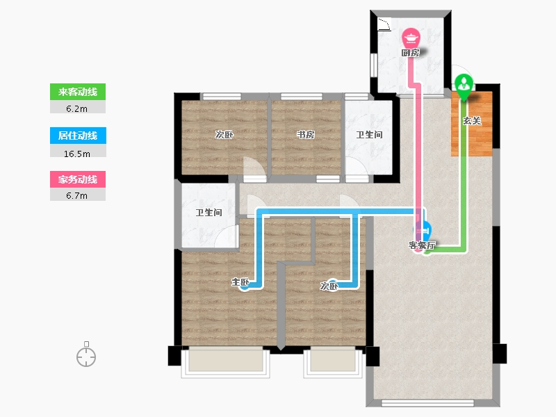 吉林省-长春市-保利云上-96.78-户型库-动静线