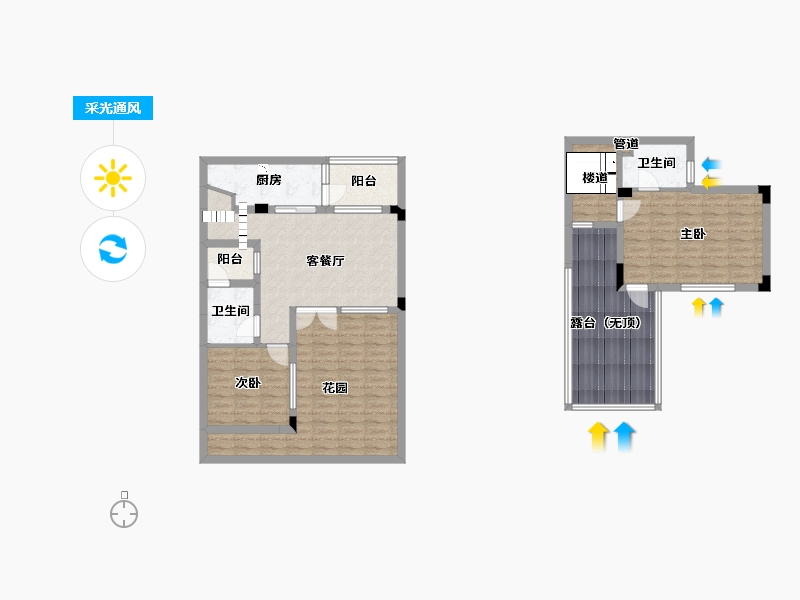 四川省-成都市-梦享春山可望(20,21,24,25)号楼80m²-113.45-户型库-采光通风