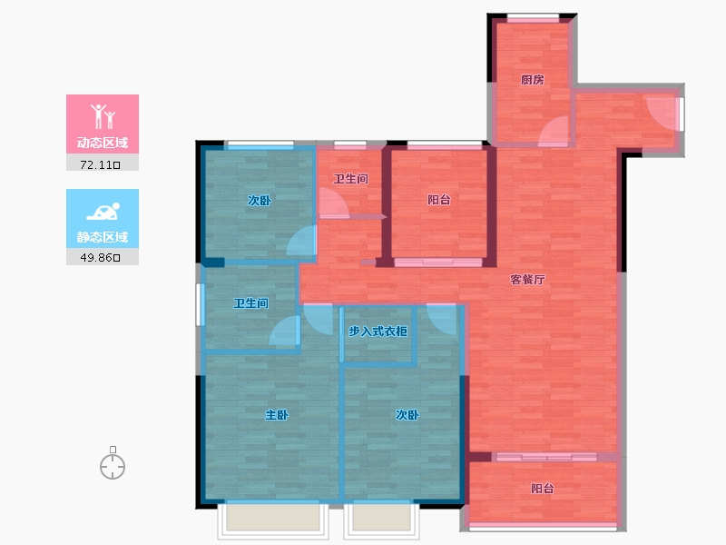 安徽省-滁州市-玲珑湾小区-109.99-户型库-动静分区