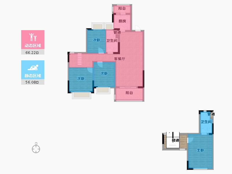 四川省-成都市-融创文旅城B6号楼142m²-114.96-户型库-动静分区