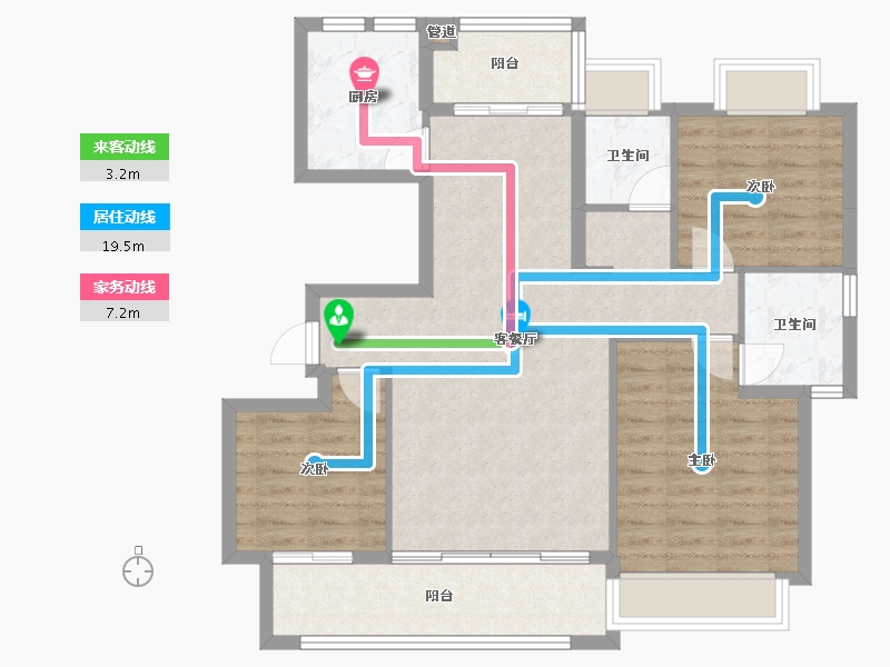 四川省-成都市-竹径悦山(16,13)号楼120m²-92.30-户型库-动静线