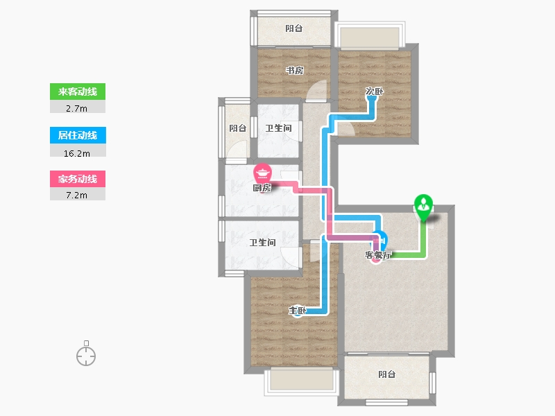 四川省-成都市-竹径悦山（18,13,20,19）号楼109m²-78.61-户型库-动静线