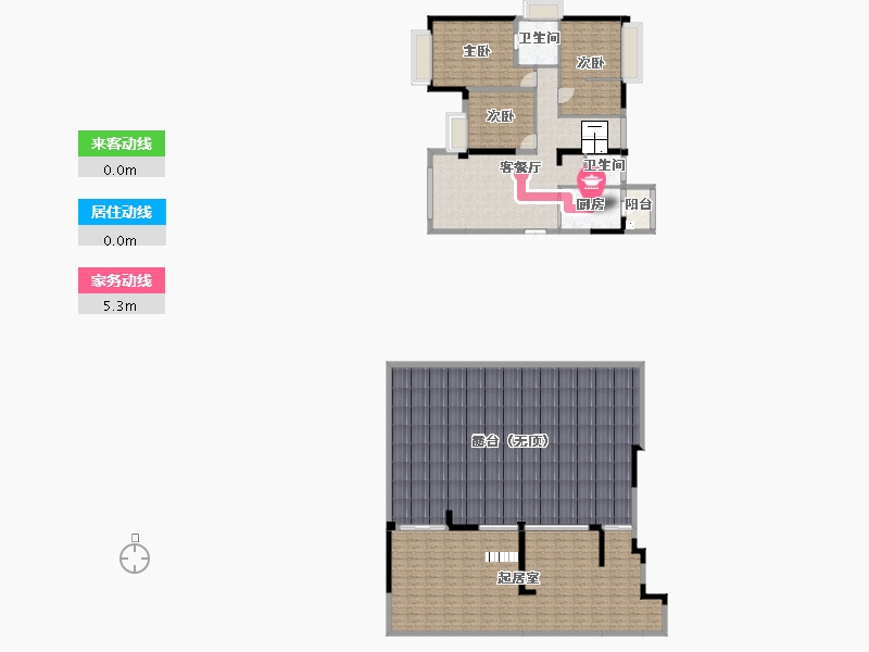 四川省-成都市-优品道锦樾(2,3)栋207m²-262.28-户型库-动静线