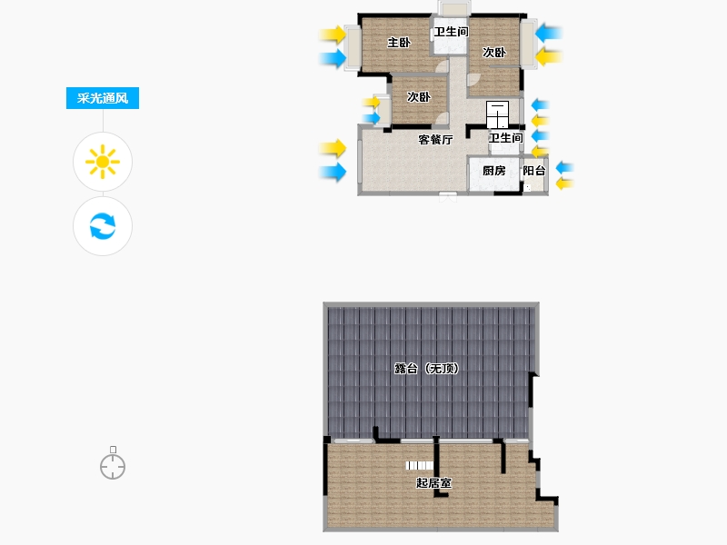 四川省-成都市-优品道锦樾(2,3)栋207m²-262.28-户型库-采光通风