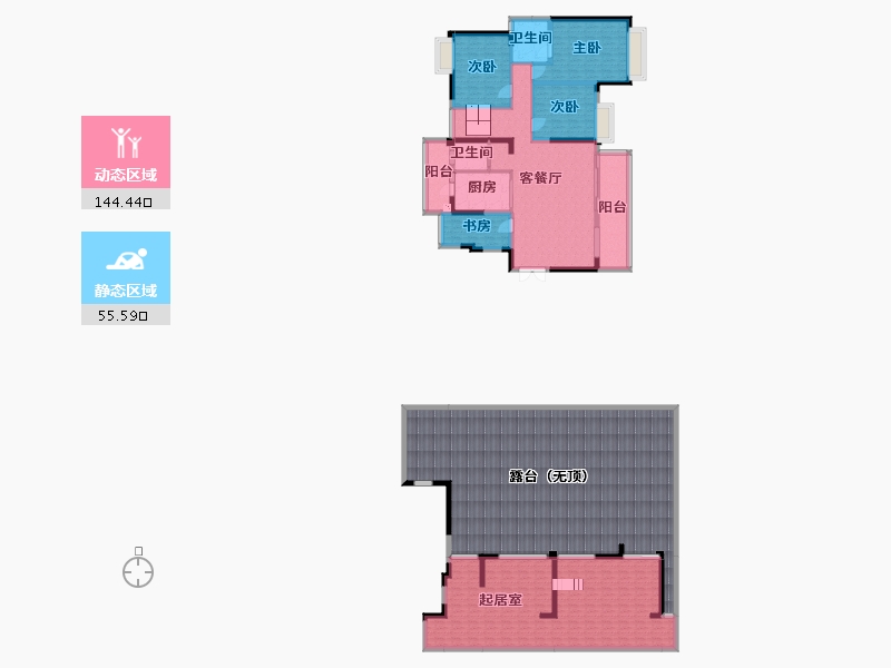 四川省-成都市-优品道锦樾(2,3)栋230m²-293.74-户型库-动静分区