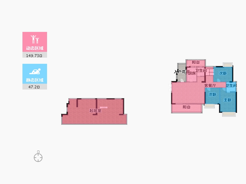 四川省-成都市-优品道锦樾3栋240m²-185.42-户型库-动静分区