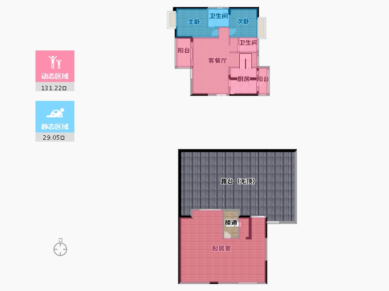 四川省-成都市-优品道锦樾C-1户型197m²-243.55-户型库-动静分区