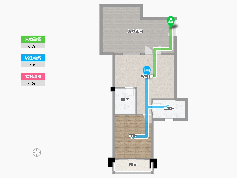 四川省-成都市-中铁水映青城16栋60m²-75.83-户型库-动静线