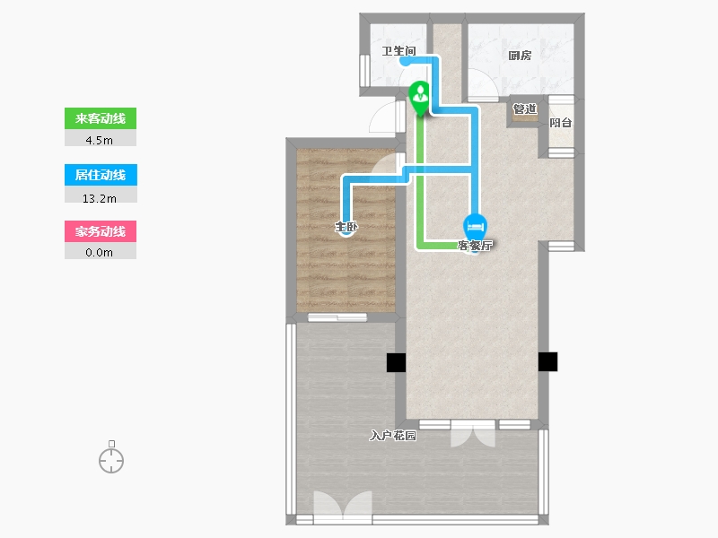 四川省-成都市-中铁水映青城16栋69m²-70.33-户型库-动静线