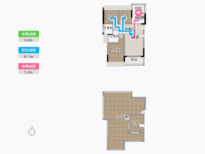 四川省-成都市-积家桦庭1号楼142m²-173.34-户型库-动静线