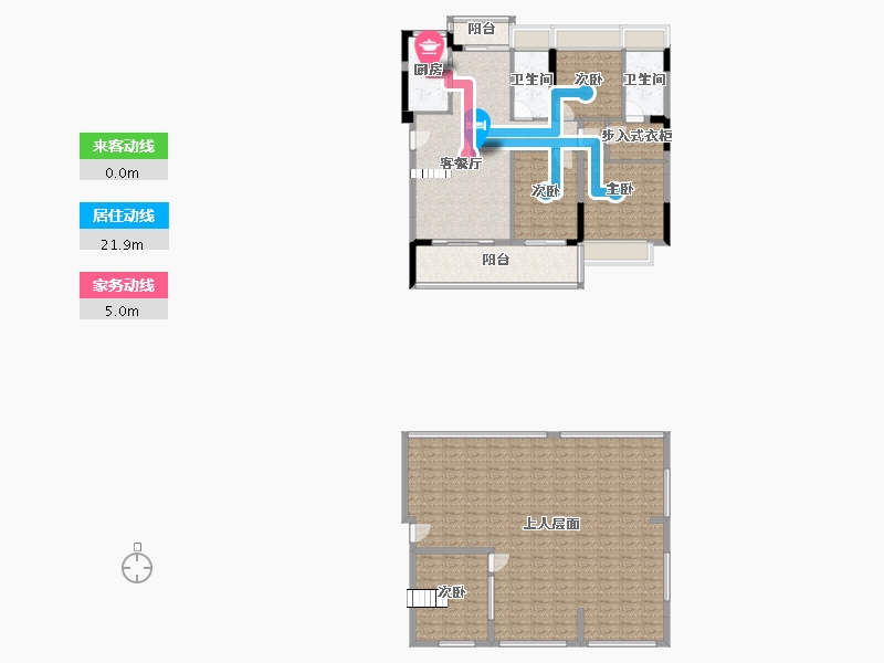 四川省-成都市-积家桦庭1号楼150m²-184.14-户型库-动静线