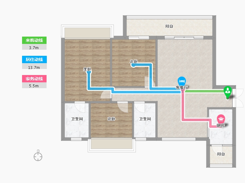 四川省-成都市-郡悦名城6号楼,10号楼114m²-91.73-户型库-动静线