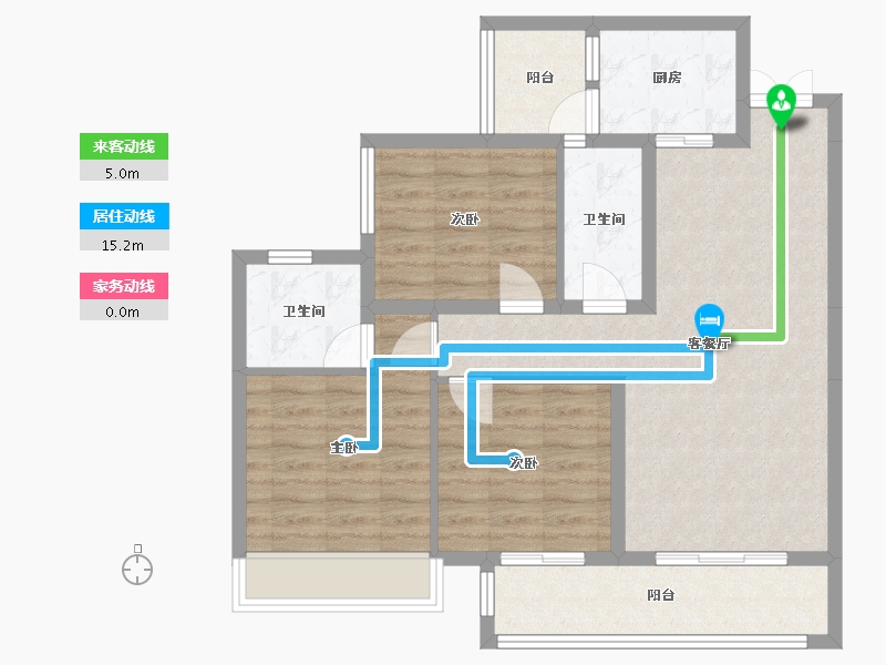 四川省-成都市-郡悦名城6号楼,10号楼106m²-85.17-户型库-动静线