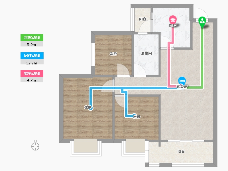 四川省-成都市-新城.悦隽香江1号楼92m²-67.31-户型库-动静线