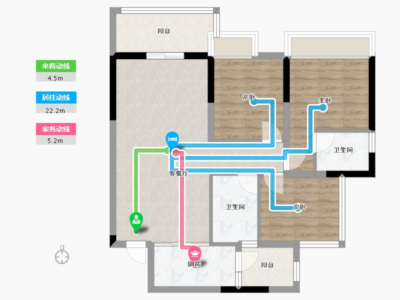 四川省-成都市-兴旺逸景3号楼99m²-81.73-户型库-动静线