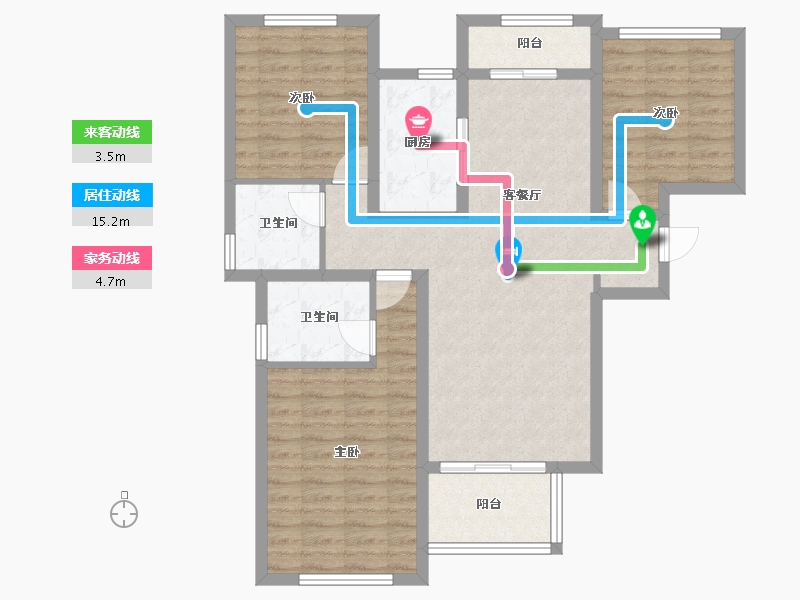 四川省-成都市-保利仁里14号楼107m²-94.06-户型库-动静线