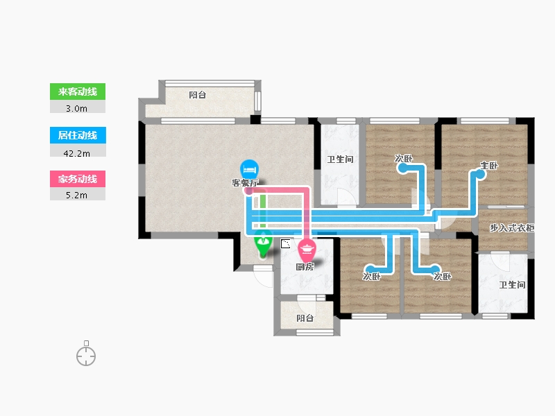 四川省-成都市-北辰国颂府12号楼,11号楼119m²-95.20-户型库-动静线