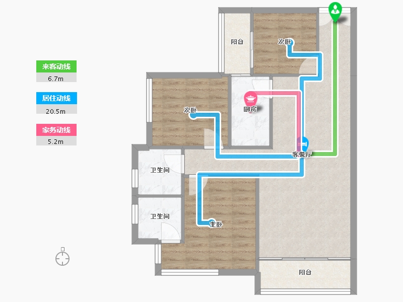 四川省-成都市-成信悦城(3,5)号楼82m²-81.89-户型库-动静线